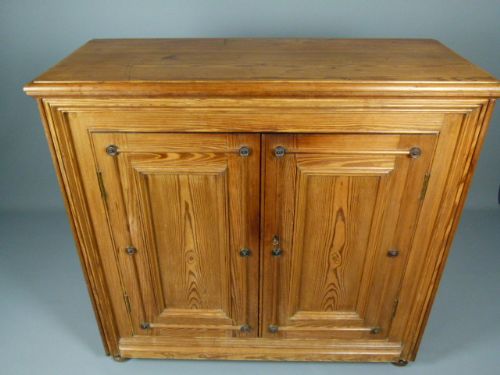 fig 3.  Victorian Pine Large Storage Cupboard Cabinet