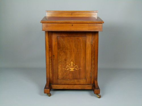 Edwardian Inlaid Mahogany & Rosewood Davenport