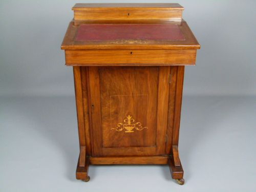 fig 1. Edwardian Inlaid Mahogany & Rosewood Davenport