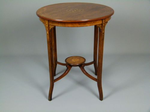 Edwardian Rosewood & Marquetry Centre Occasional Table