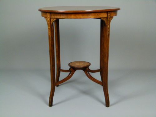 fig 1. Edwardian Rosewood & Marquetry Centre Occasional Table