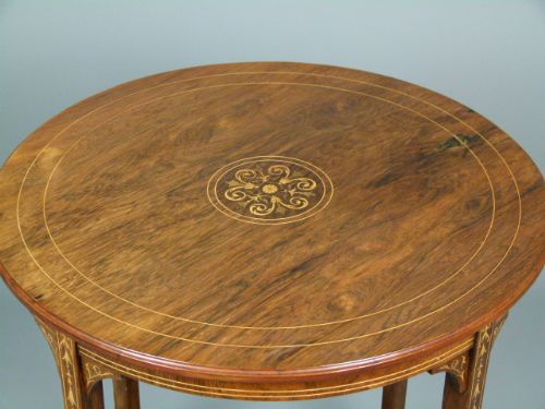 fig 3. Edwardian Rosewood & Marquetry Centre Occasional Table