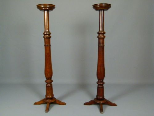 Pair of Edwardian Mahogany Torcheres