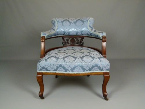 fig 1. Edwardian Mahogany Tub Chair.