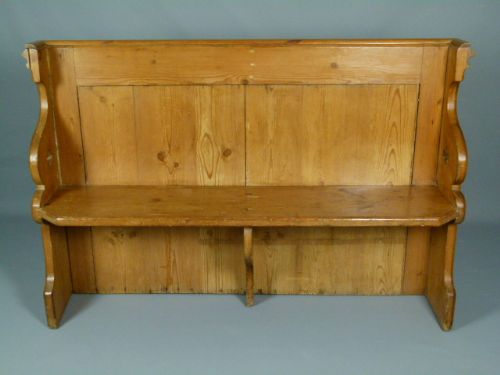 fig 2. Victorian Gothic Carved Pine Settle Bench
