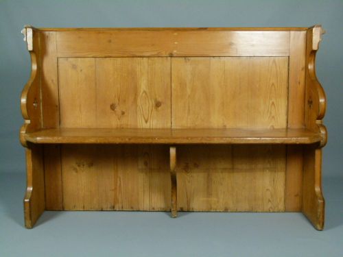 fig 3. Victorian Gothic Carved Pine Settle Bench