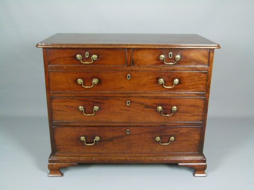 fig 1. Delightful Georgian Small Mahogany Chest Of Drawers