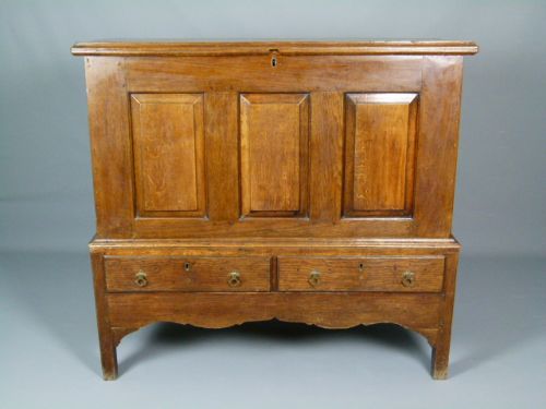 fig 1.  18thC Georgian Medium Oak Mule Chest