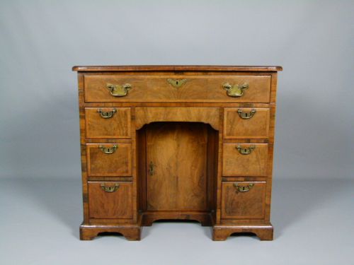 fig 1.  Georgian Figured Walnut Dressing Table-Kneehole-Desk