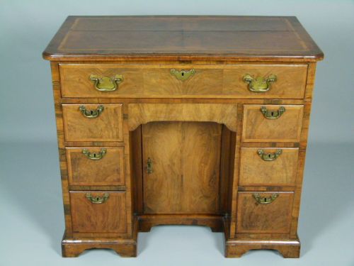 fig 2.  Georgian Figured Walnut Dressing Table-Kneehole-Desk