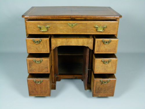 fig 3.  Georgian Figured Walnut Dressing Table-Kneehole-Desk