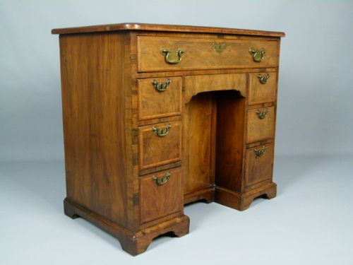 fig 4.  Georgian Figured Walnut Dressing Table-Kneehole-Desk