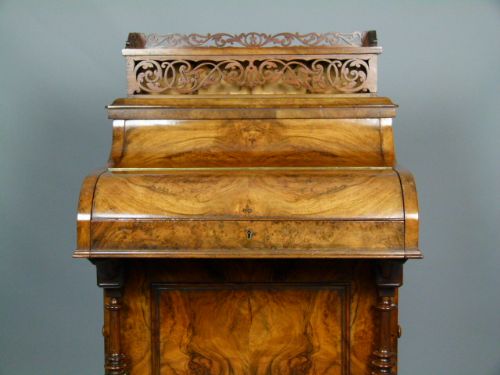 fig 2. Fine Quality Victorian Burr Walnut Davenport