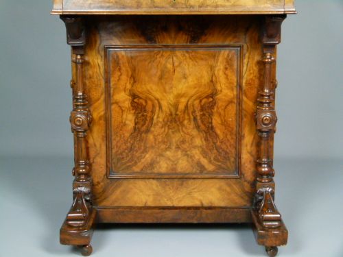 fig 4. Fine Quality Victorian Burr Walnut Davenport