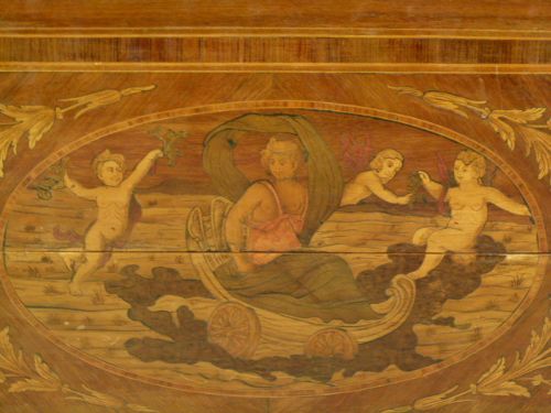 fig 2. Fine Italian Neo-Classical Kingwood & Marquetry Commode Chest Of Drawers.