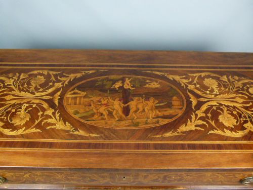 fig 3. Fine Italian Neo-Classical Kingwood & Marquetry Commode Chest Of Drawers.