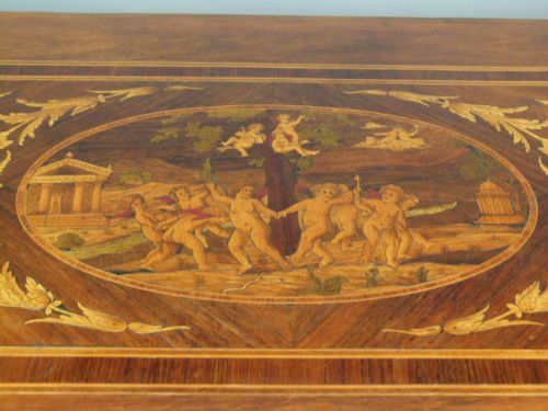 fig 4. Fine Italian Neo-Classical Kingwood & Marquetry Commode Chest Of Drawers.