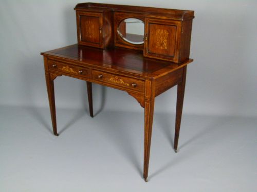 fig 4.  Edwardian Rosewood & Marquetry Writing Table/ Bonheur Du Jour
 