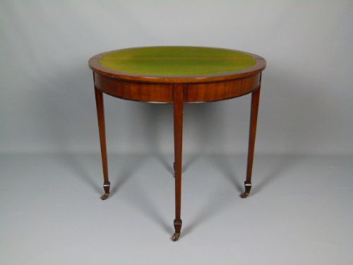 fig 4. Edwardian Mahogany Demi-Lune Card Games Console Table
