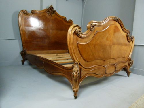 fig 1. Very Fine Louis XV Style-Rococo French Double Bed 