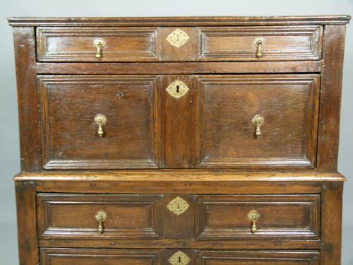 fig 2. 17th Century Oak Garret Chest Of Drawers