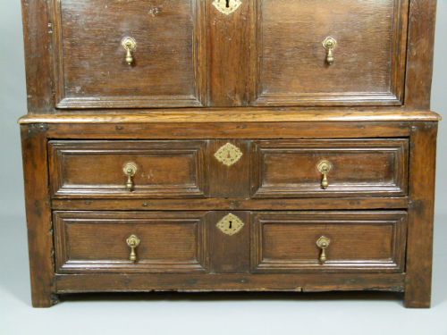 fig 3. 17th Century Oak Garret Chest Of Drawers