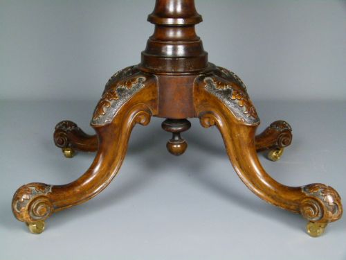fig 3. Fine Quality Victorian Burr Walnut Card Table Side Console Table