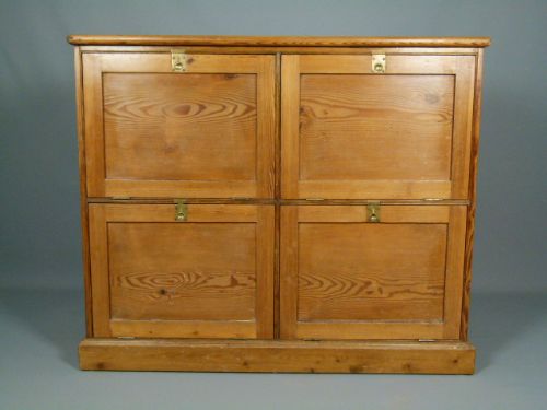 Victorian Pine Large Storage Cupboard Cabinet with Drop-down Doors.
