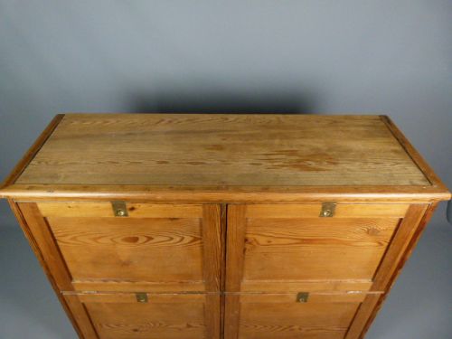 fig 2. Victorian Pine Large storage Cupboard Cabinet With Drop-Down Doors.
 
