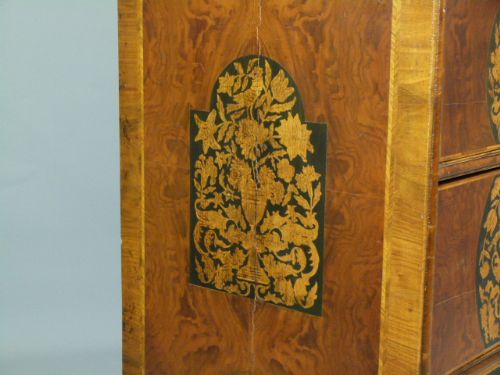 fig 3. Superb Late 18thc William & Mary Design Marquetry Chest Of Drawers
