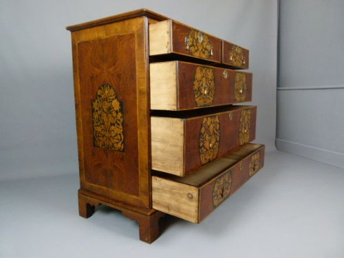 fig 5. Superb Late 18thc William & Mary Design Marquetry Chest Of Drawers