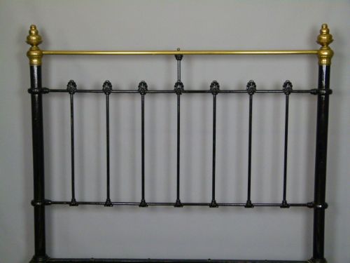 fig 3. Victorian Brass And Iron Black Double Bed