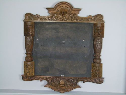 Large 19thc Elaborately Carved Oak Picture/mirror-frame