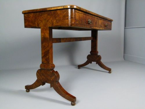Elegant 19thc Burr Walnut Sofa/ Writing Table
