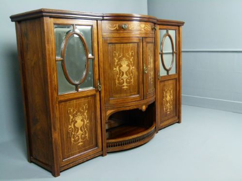 Edwardian Rosewood & Marquetry Sideboard