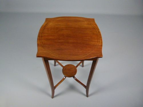 Edwardian Mahogany Inlaid Occasional Table