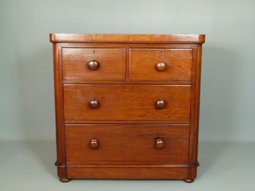 fig 1. Delightful Victorian Small Mahogany Chest Of Drawers