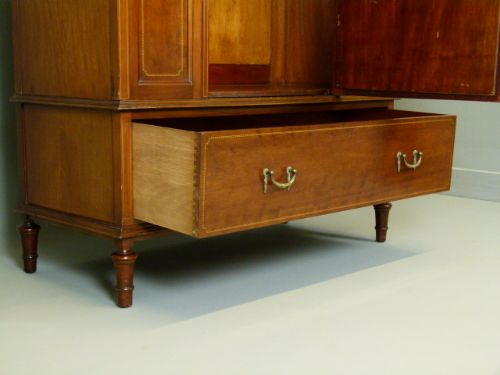 fig 5. Superb Quality Edwardian Mahogany Mirrored Wardrobe