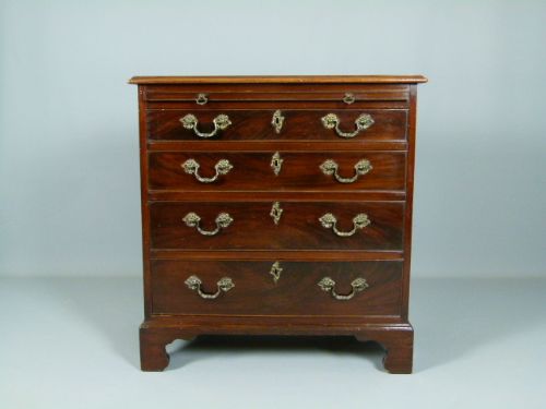 fig 1. Elegant Georgian Mahogany Small Chest Of Drawers