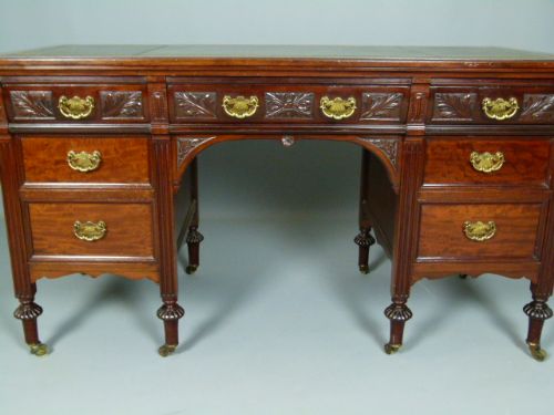 fig 2. Quality James Shoolbred & Co Victorian Mahogany Desk.