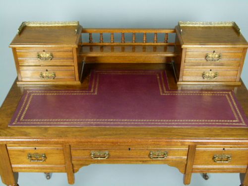 fig 2. Late Victorian Oak Writing Table/Desk  