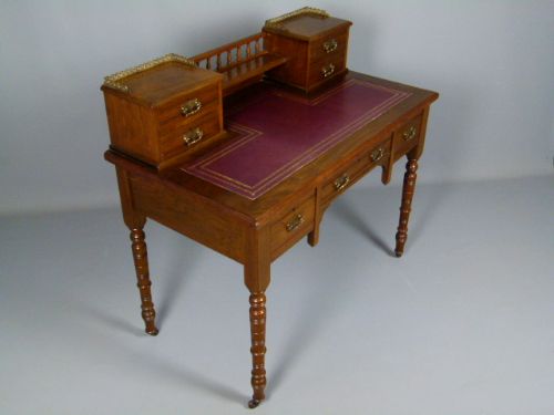 fig 4. Late Victorian Oak Writing Table/Desk  