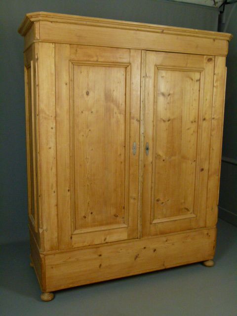 19th Century French Pine Knockdown Armoire