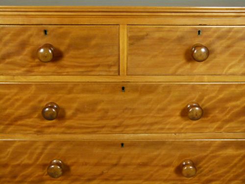 fig 3. Lovely Victorian Satinwood Chest Of Drawers.