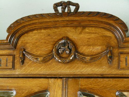 fig 1. Imposing French Oak 19thc Mirrored Double Armoire