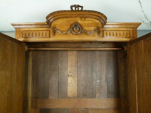 fig 3. Imposing French Oak 19thc Mirrored Double Armoire