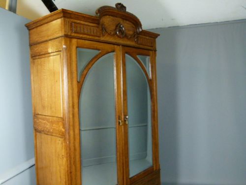 fig 4. Imposing French Oak 19thc Mirrored Double Armoire