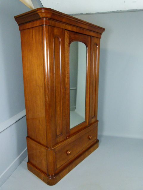 fig 1. Good Quality Victorian Mahogany Mirrored Wardrobe
