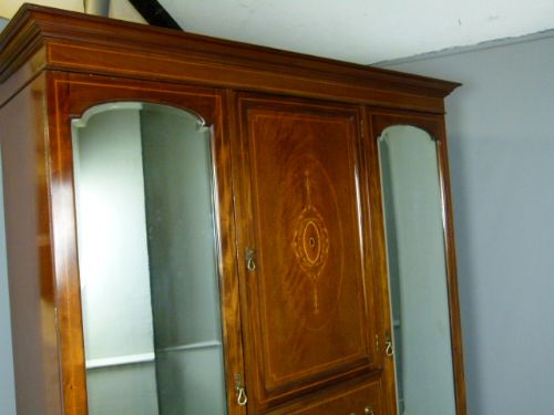 fig 1. Super Quality Edwardian Mahogany Compactum Wardrobe