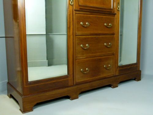 fig 3. Super Quality Edwardian Mahogany Compactum Wardrobe